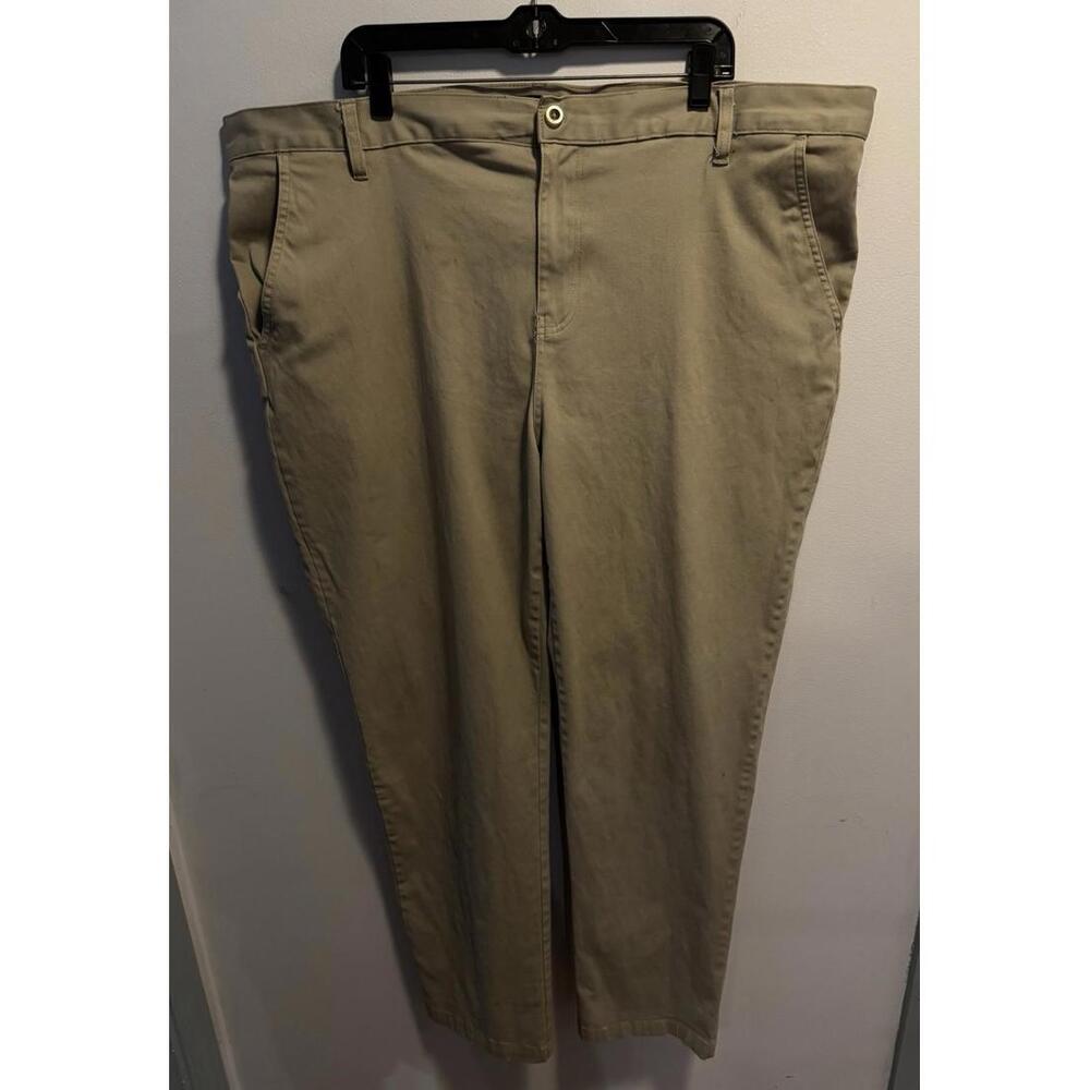 Mens French Toast Straight Khaki Pants, Size 46X32 Casual or Dress Look Good